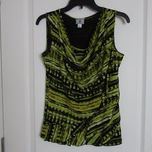 sleeveless printed blouse